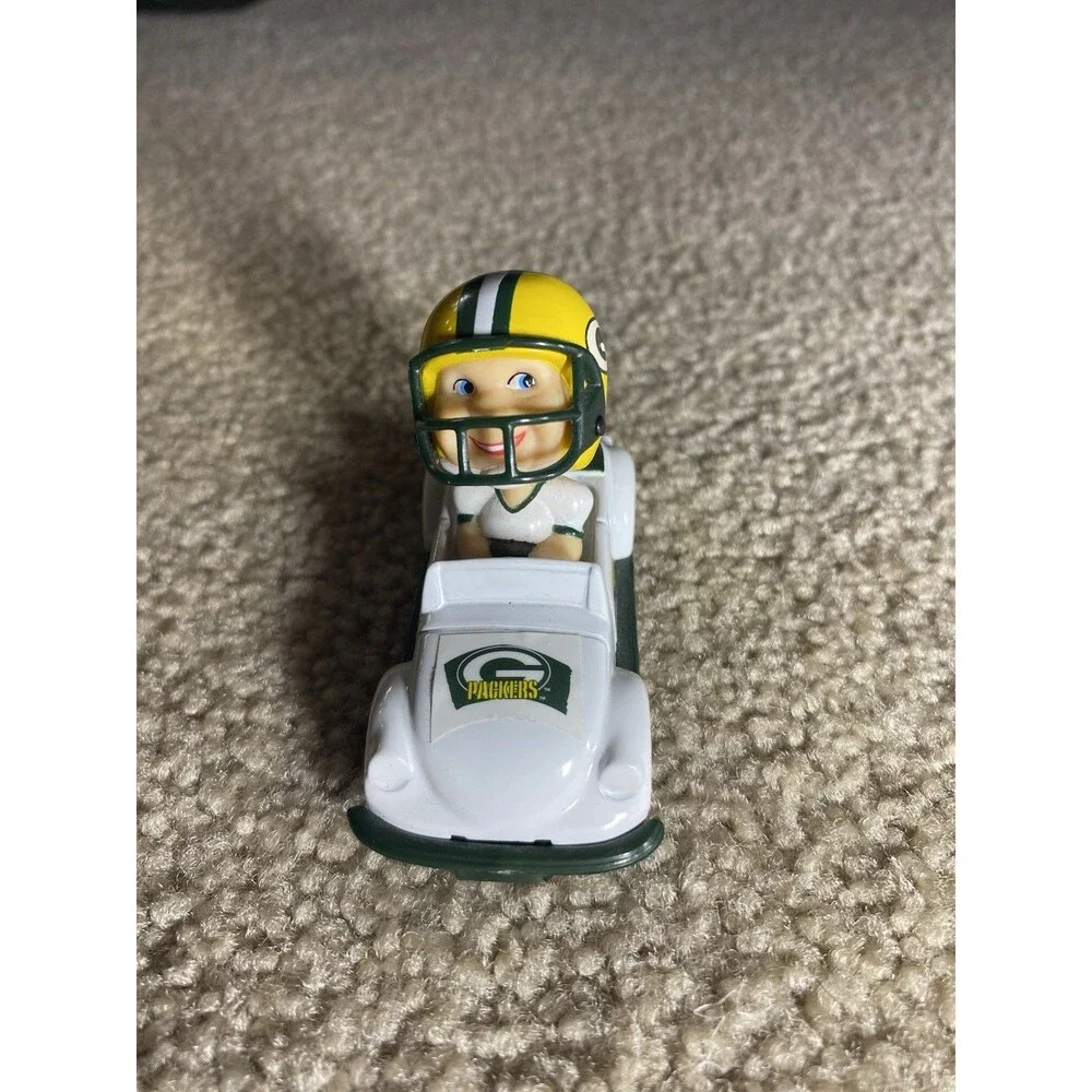 Vintage Ertl Green Bay Packer Die-Cast Goaline Bopper Car Bobblehead NFL ~3.25”